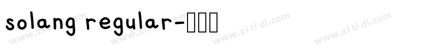 solang regular字体转换